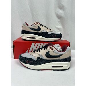 MEN 6.5 (Wms 8) NIKE AIR MAX 1 PRM_PEARL WHITE/BLACK-VAST GREY-CEDAR FD5743-200‎